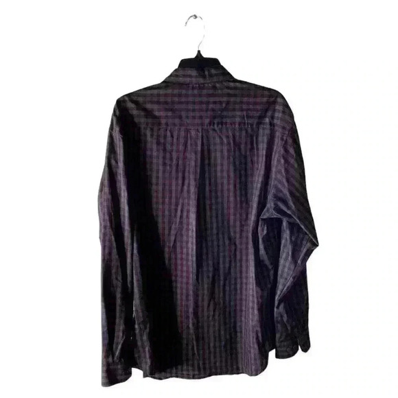 Van Heusen Shirt Button Front Plaid Shirt Men's Size XL Long Sleeves Top - Picture 4 of 6